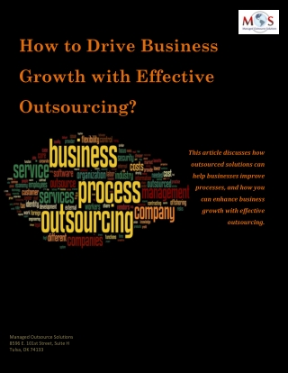 How to Drive Business Growth with Effective Outsourcing