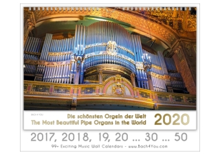 Pipe Organ Calendars: Pipe Organ Calendar 2017, 18 …30 …50