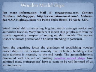 Wooden model ships