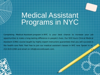 Best Medical Assistant Programs in NYC