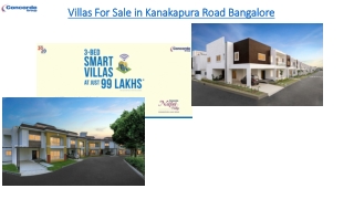 Villas For Sale in Kanakapura Road Bangalore