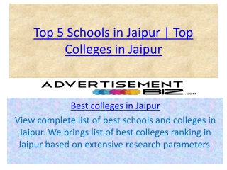 best colleges in jaipur