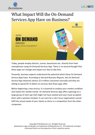 What Impact Will the On-Demand Service App Have on Business