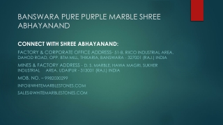 Banswara Pure Purple Marble Shree Abhayanand