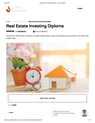 Real Estate Investing Diploma - John Academy
