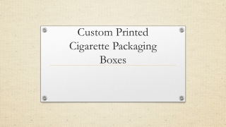 Custom Cigarette Boxes