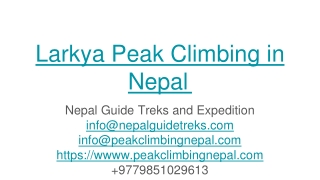 Larkya Peak Climbiing