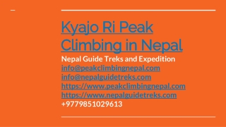 Kyajo Ri Peak Climbing