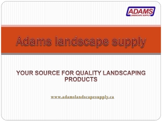 Adams landscape supply