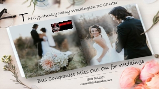 The Opportunity Many Washington DC Charter Bus Companies Miss Out On for Weddings