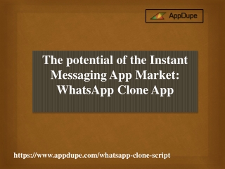 The potential of the Instant Messaging App Market: WhatsApp Clone App