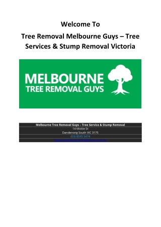 Tree Removal Melbourne Guys