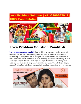 Love problem specialist pandit ji