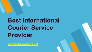 Best international courier service provider