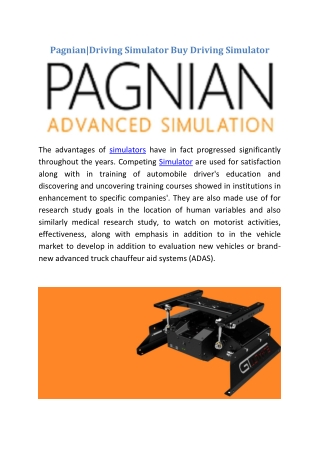 Pagnian Advanced Simulation