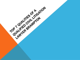 Civil litigation lawyer brampton