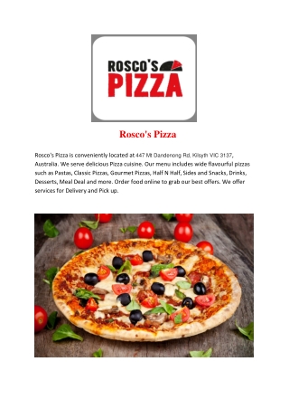 Rosco's Pizza-Kilsyth - Order Food Online