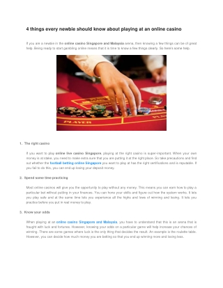 4 Things Every Newbie Should Know About Playing at an Online Casino-converted