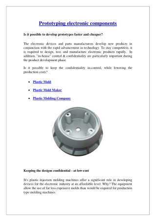 Prototyping electronic components