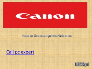 how to fix canon printer ink error?