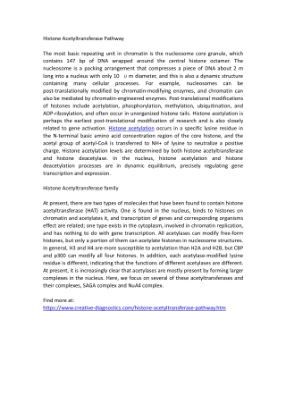 Histone Acetyltransferase Pathway
