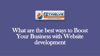 What are the best ways to Boost Your Business with Website development