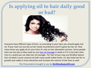 Best Hair Fall Solution - Shridhar kasturi Oil