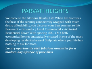 Parvati Heights - 1 & 2 BHK Residences located at Kalyan-Shilphata Road