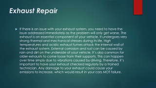 Exhaust Repair