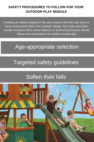 Safety Procedures to Follow for Your Outdoor Play Module