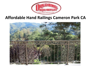 Affordable Hand Railings Cameron Park CA