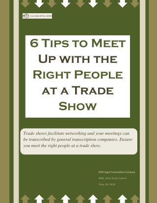 6 Tips to Meet Up with the Right People at a Trade Show