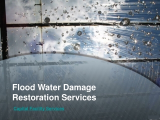 Flood Water Damage Restoration