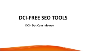 DCI - Free Seo Tools