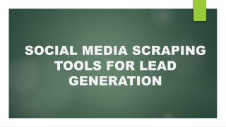 Social media scraping tools for lead generation