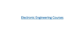 Electronic Engineering Courses