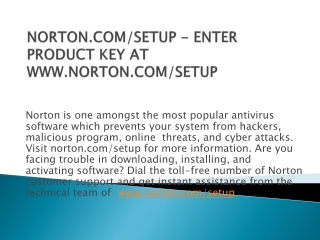 NORTON.COM/SETUP- NORTON ANTIVIRUS INSTALLING