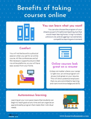 Benefits of taking the course online