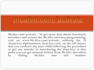 MCAFEE.COM/ACTIVATE- ANTIVIRUS INSTALLING