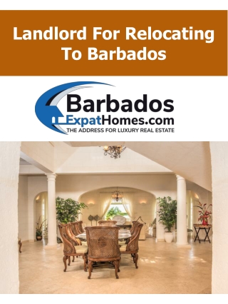 Landlord For Relocating To Barbados