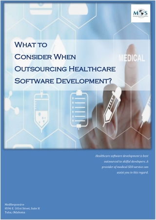 What to Consider when Outsourcing Healthcare Software Development