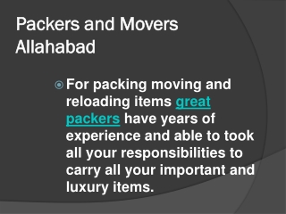 Packers and Movers Allahabad