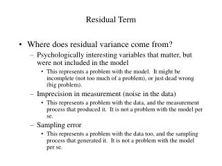 Residual Term