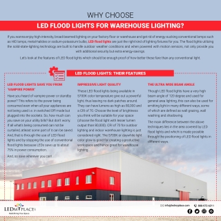 Why LED Flood Lights Are Best For Warehouse Lighting?