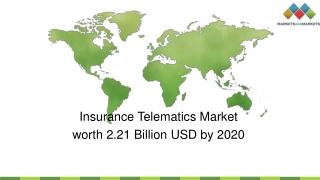 Insurance Telematics Market worth 2.21 Billion USD by 2020