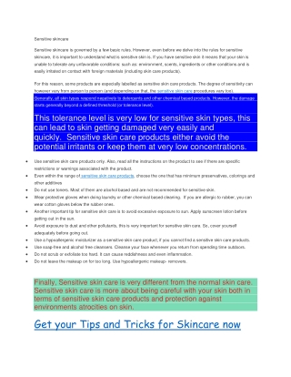 Sensitive Skincare