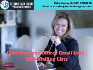 Chief Revenue Officer Email Lists | CRO Mailing Lists