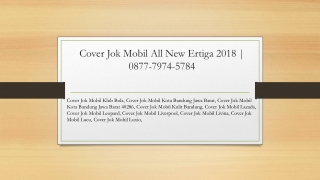 Cover Jok Mobil All New Ertiga 2018 | 0877-7974-5784