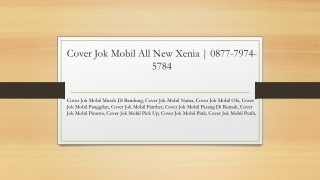 Cover Jok Mobil All New Xenia | 0877-7974-5784