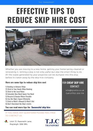 Tips to reduce skip hire cost